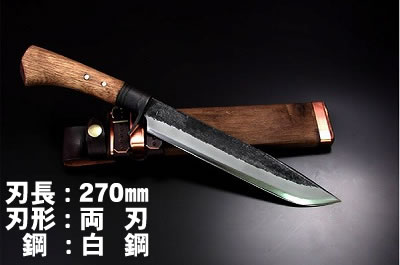 Hunting Tosa Knife 270 White steel Double-edged 