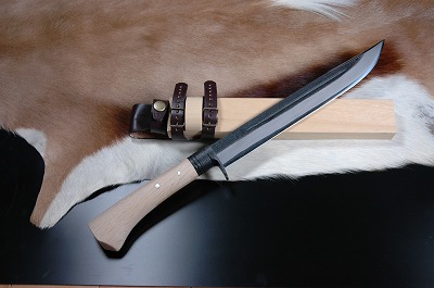 MASANOHuntingHatchet sword240 Blacksingle-edgedWhite steel  Oak handle