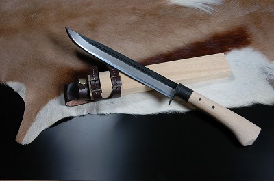 MASANOHuntingHatchet sword270 BlackLeft single-edgedWhite steel  Oak handle