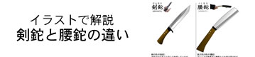 剣鉈(けんなた)と腰鉈(こしなた)の違い
